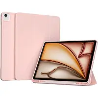 Accezz Coque tablette portefeuille Smart Silicone pour Apple iPad Air 13 pouces (2026) M4 / (2025) M3 / (2024) M2 - Rose