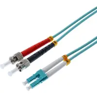 Helos 126412 Câble patch Fibre optique LC/ST Duplex aqua 10m