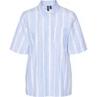Vero Moda Chemisier 'MY' bleu clair / blanc