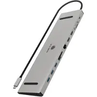 Icy Box IB-DK2106a-CPD USB 3.2 Gen 1 (3.1 Gen 1) Type-C filaire Anthracite, Noir