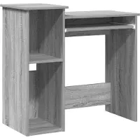 vidaXL Bureau avec étagère Gris Sonoma 84x40x78 cm Bois composite