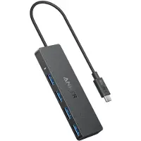 Anker Hub USB-C 4-in-1 4x USB-A 5Gbps Negru