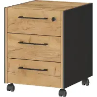 Germania Plateau Robert 3 tiroirs - anthracite/chêne