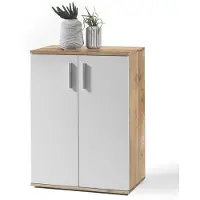 Bega Commode Charly-Bobby Old Style blanc clair Sideboard MDF 2 portes 1 étagère