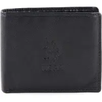 U.S. POLO ASSN. Cuir porte-monnaie Horizontal Wallet with Coin and Flap Blue bleu
