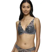 Triumph Soutien-gorge 'Sensual Spotlight' gris foncé / noir / blanc