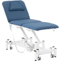 Physa Table de massage électrique - 1 moteur - 100 W - 185 x 63 x 47 - 90 cm - 150 kg - Blanc / bleu VALENCE BLUE