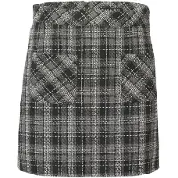 KOROSHI Jupe gris / noir / blanc