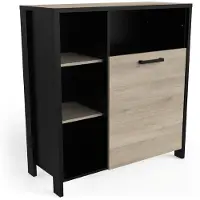CBA Meuble micro-ondes Chili | 95,7 x 39,8 x 101,2 cm | Noir