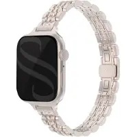Selencia Bracelet en acier slim style Jubilee Apple Watch | 38/40/41/42 mm - Starlight