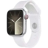 IMoshion Bracelet tressé en silicone pour Apple Watch | 44/45/46/49 mm - Blanc
