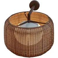 Bover Fora Applique d'Extérieur Rattan Brown | Integrated LED