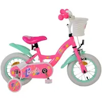 Volare Barbie Vélo d'enfant pour fille - 12 pouces en rose avec caractéristiques de sécurité