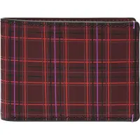 Fossil Cuir étui pour carte de crédit Bronson Front Pocket Wallet Bifold Eggplant rouge
