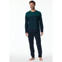 Schiesser Pyjama Schiesser Homme 181925 Casual Nightwear Petrol-M