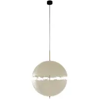 Catellani & Smith PostKrisi 65 / 66 / 67 Black | Brass | Natural Fiberglass Shade | Ø: 40 cm