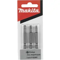 Makita Zubehör P-53403 3-teiliger Torsionsschraubendreher-Bit-Satz Philips