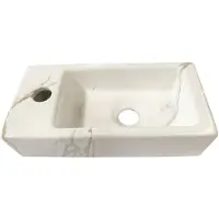 Wiesbaden Rhea S mini fontaine gauche 36,5 x 18 x 9 cm céramique carrara 32.5496