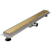 Brauer Caniveau de douche 80x7.5cm avec grille multi-usages et bride inox Or brossé DR-MRF80GG