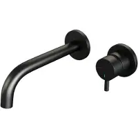 Brauer Black Edition Mitigeur lavabo encastrable économiseur d'énergie Noir mat 5-S-004-B5-65