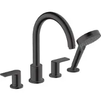 Hansgrohe - Robinet mélangeur bain douche 4 trous Vernis Shape noir mat - Noir