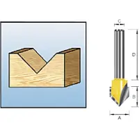 Makita D-09597 Fraise à rainurer en V 19,05 90gr S6
