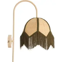 Light & Living Lampe murale Japandi Sulina Raphia de sable avec verdure
