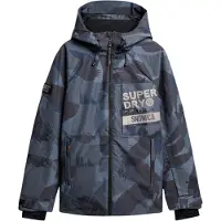 Superdry pour homme. MS110179A Veste Freestyle Core bleue (M), Casuel, Sport, Neige, Polister recyclé, Durable