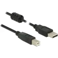 DeLOCK 5m, câble USB 2.0-A/USB 2.0-B USB A USB B Noir