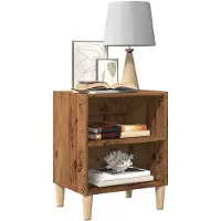 vidaXL Tables de chevet 2 pcs vieux bois 40x30x50 cm bois d’ingénierie
