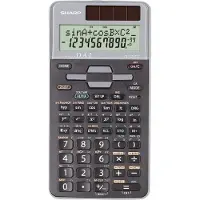 Sharp Calculatrice scolaire EL-531 TG-GY, couleur : gris (Fonctionnement sur piles)
