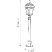 Kichler Lanterne de jardin rétro marron E27 60 W Tournai