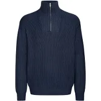 !Solid Pull-over 'Nalle' bleu foncé