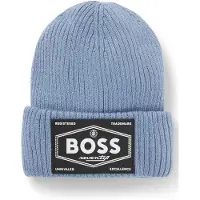 BOSS Bonnet à badge logoté et doublure en fourrure synthétique pour enfant