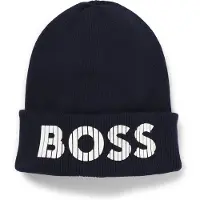 BOSS Bonnet en maille de coton avec logo effet gomme pour enfant