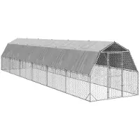 vidaXL Poulailler avec toit 2,5x12x2,25 m Acier galvanisé
