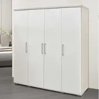 Rousseau Armoire Nikkie | 183x160x52cm | 4 portes | blanc