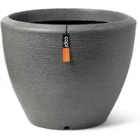 Capi Europe Pot à plantes conique bas Arc Granite 60x48 cm Anthracite