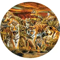 Sunsout Puzzle Pièces XXL - Lori Schory - Tigres partout - 500 à 999 pièces