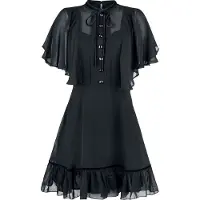 Hell Bunny Robe courte Gothic de - Robe Imperia - XS - 4XL - pour Femme - noir - Taille L