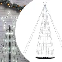 vidaXL Sapin de Noël à LED 1534 LED blanc froid 503 cm
