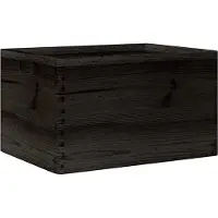 vidaXL Caisse en bois avec poignées Noir 40x30x23 cm Pin massif