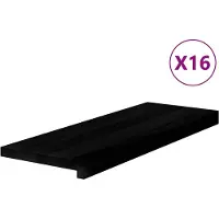 vidaXL Marches d'escalier 16 pcs marron foncé 70x25x2 cm chêne massif