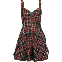 Chemical Black Robe courte de - Cyra Dress - L - XXL - pour Femme - noir/rouge - Taille L