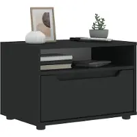 vidaXL Armoire TV VISNES Noir 60x40x38 cm Bois composite