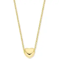GLAMS ketting hart 1,5 mm 40 + 5 cm 3 micron - Zilver, (Argent sterling 925)