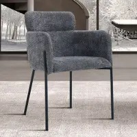 Rousseau Chaise de salle à manger Naomi | 60 x 60 x 83 cm | Gris foncé
