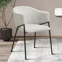 Rousseau Chaise de salle à manger Seagall | 54 x 62 x 78 cm | Corduroy Light Grey design