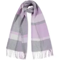 CASH-MERE.CH Écharpe gris / violet pastel / violet clair