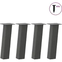 vidaXL Pieds de table basse 4 pcs. Anthracite 42 cm Acier